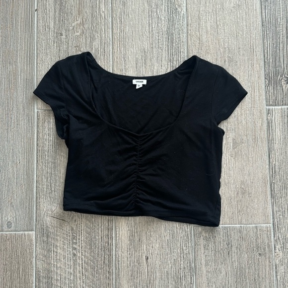 Garage Tops - super cute size L black crop top from Garage